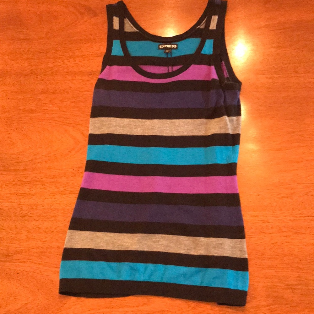 XS Express sleeveless striped sweater